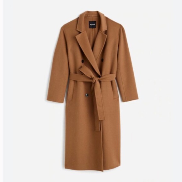 Madewell Double-Faced Brushed Long Coat, belted, NS386 SZ M - Picture 3 of 8